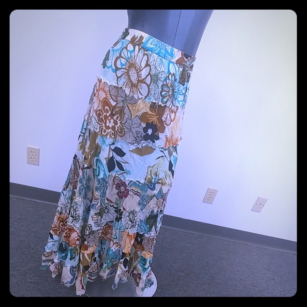 Long Floral Skirt